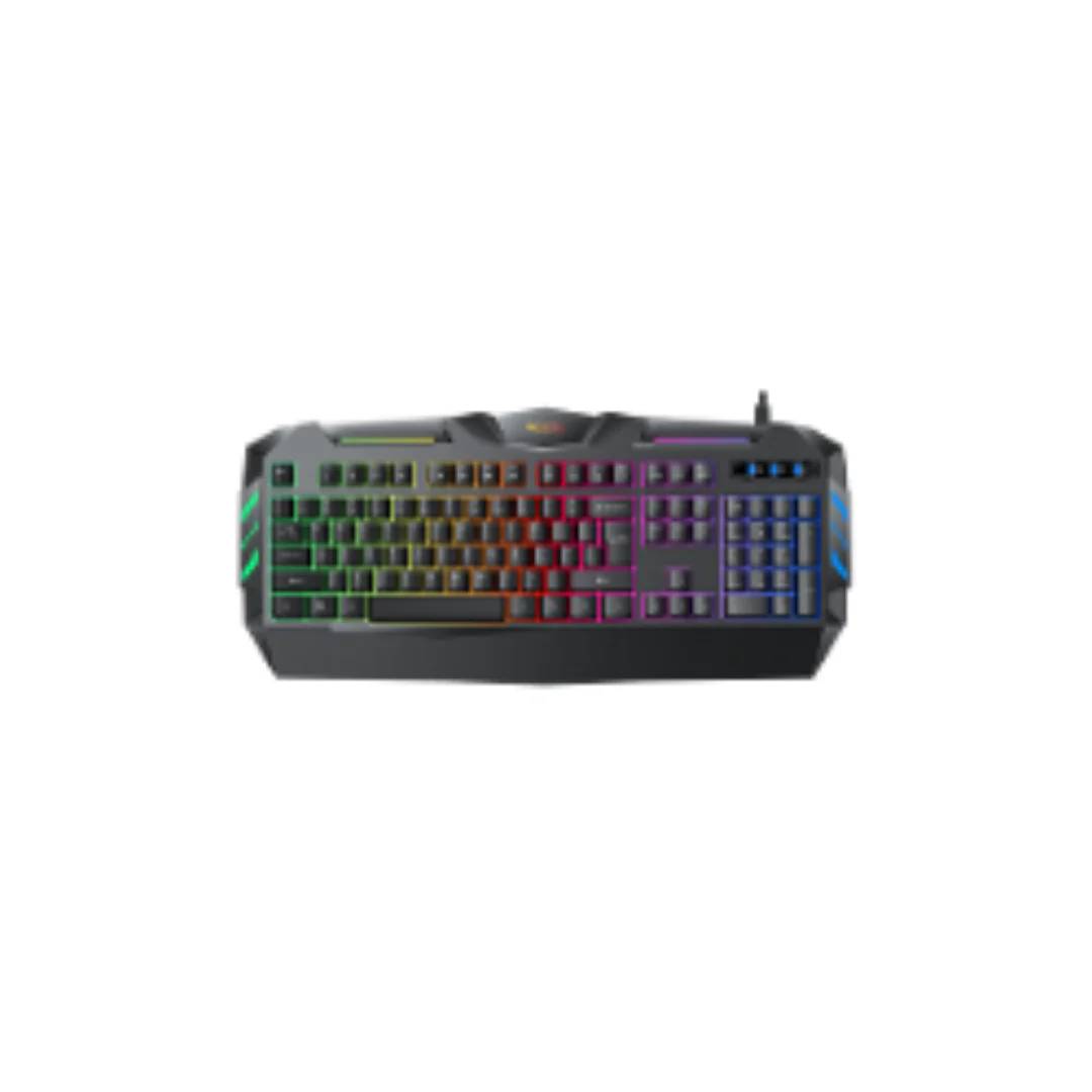 Teclado gaming con cable YESIDO - Sensación mecánica, retroiluminación LED, 104 teclas, cable de 1,5 m