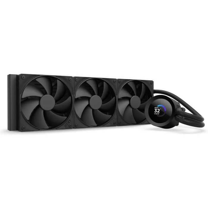 NZXT Kraken Plus 360 Water Cooling - 1.54" Customizable LCD Screen - Black