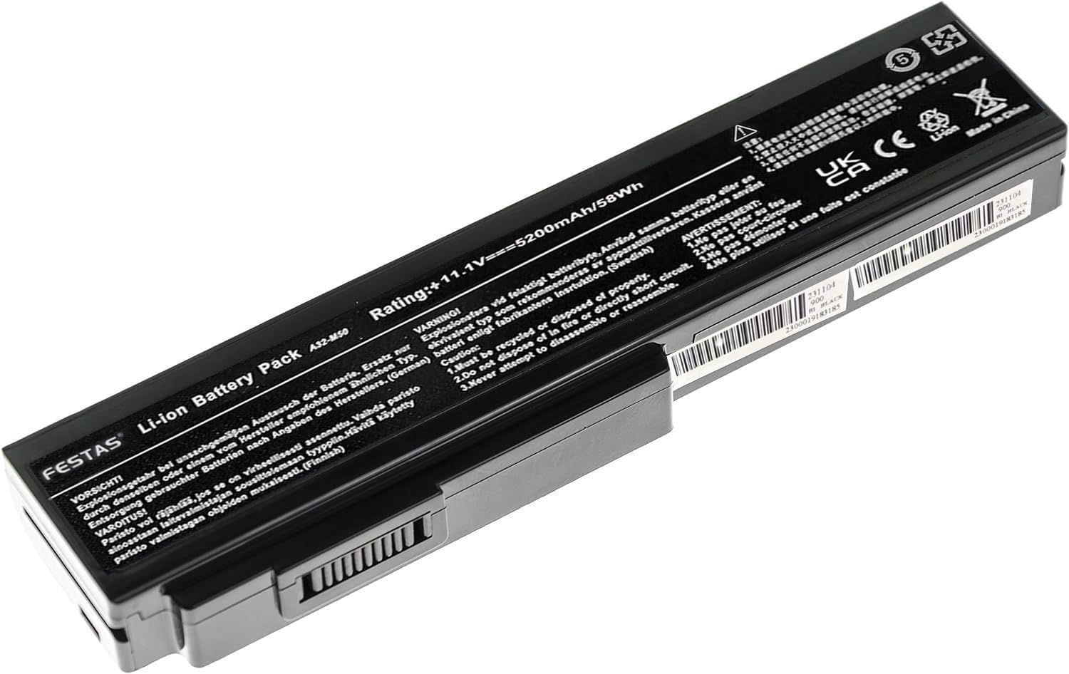 ChicSlick 11.1V 5200mAh Battery for Asus M50 Series