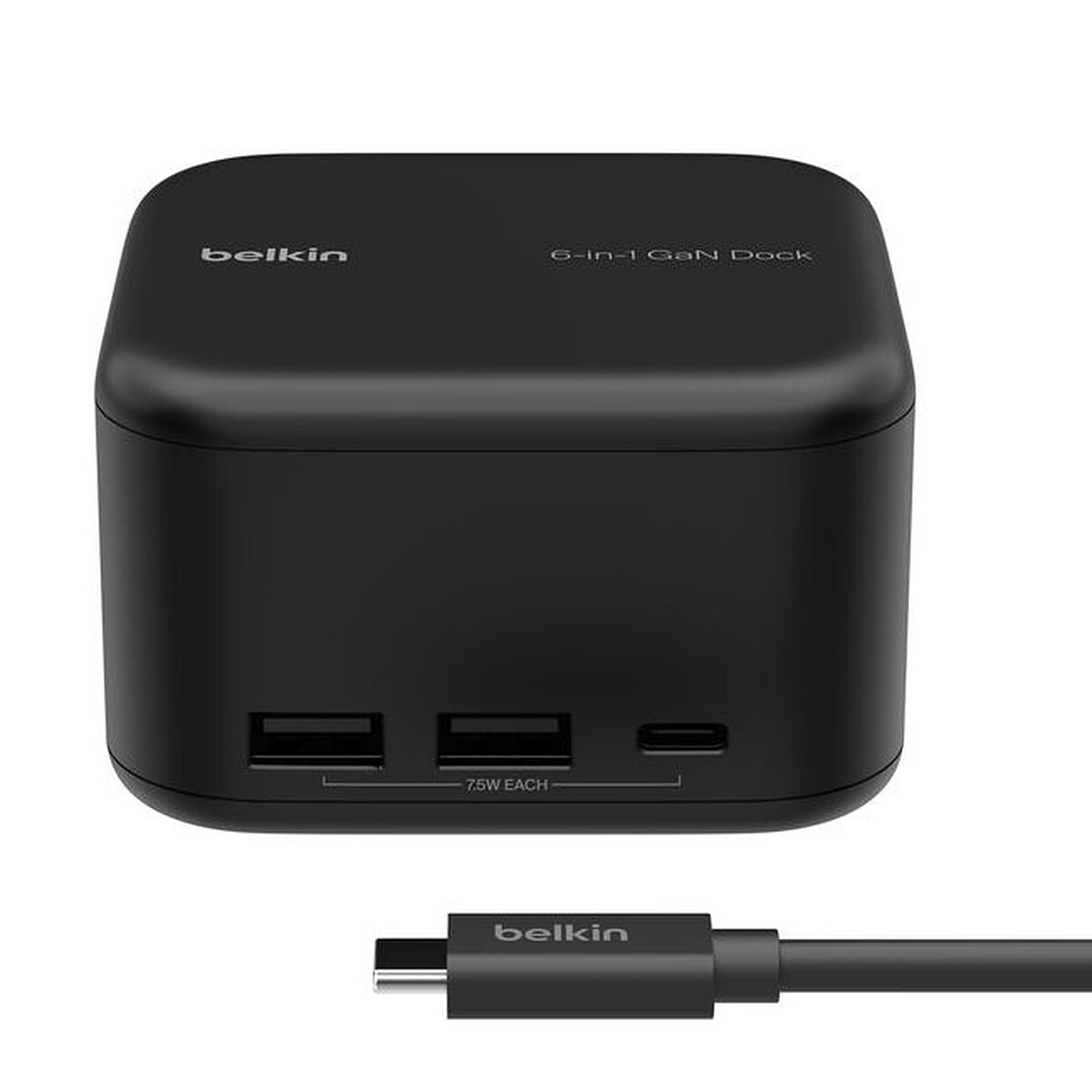 Belkin Station d'accueil GaN USB-C 6-en-1 Dock Core (130W) pour écran 32'' et plus