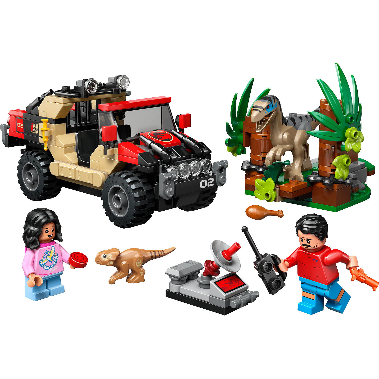 LEGO Jurassic World 76972 Velociraptor and 4x4 Escape