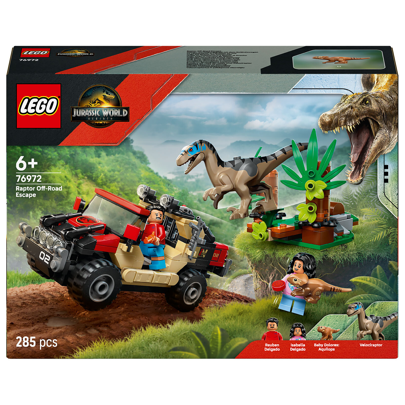 LEGO Jurassic World 76972 Velociraptor and 4x4 Escape