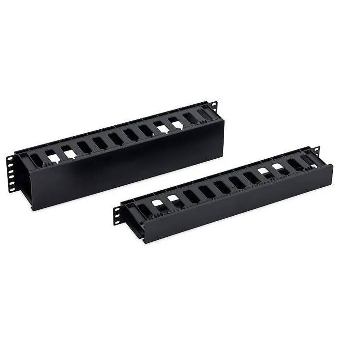 Organizador de montaje en pared Triton, 19 paneles, 1U, plástico mate negro