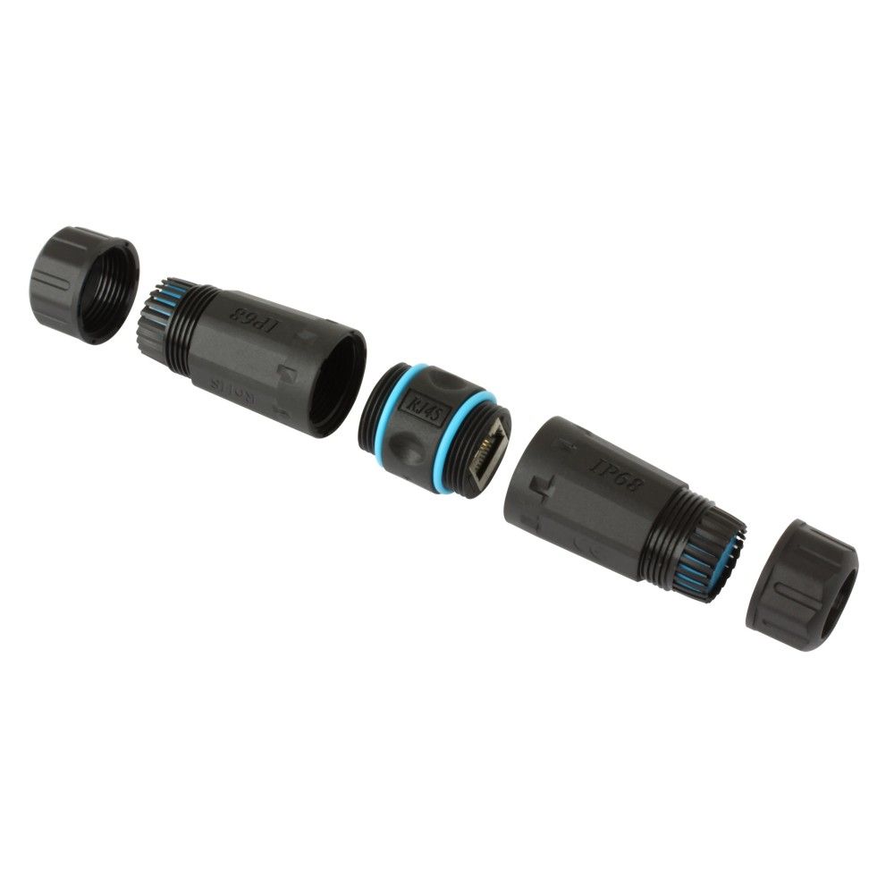 Techly IWP-MD C6 Waterproof Cable Adapter RJ-45 Black