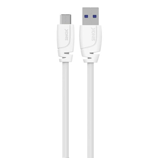 Cable Sinox USB-C a USB-A (1m, Blanco)