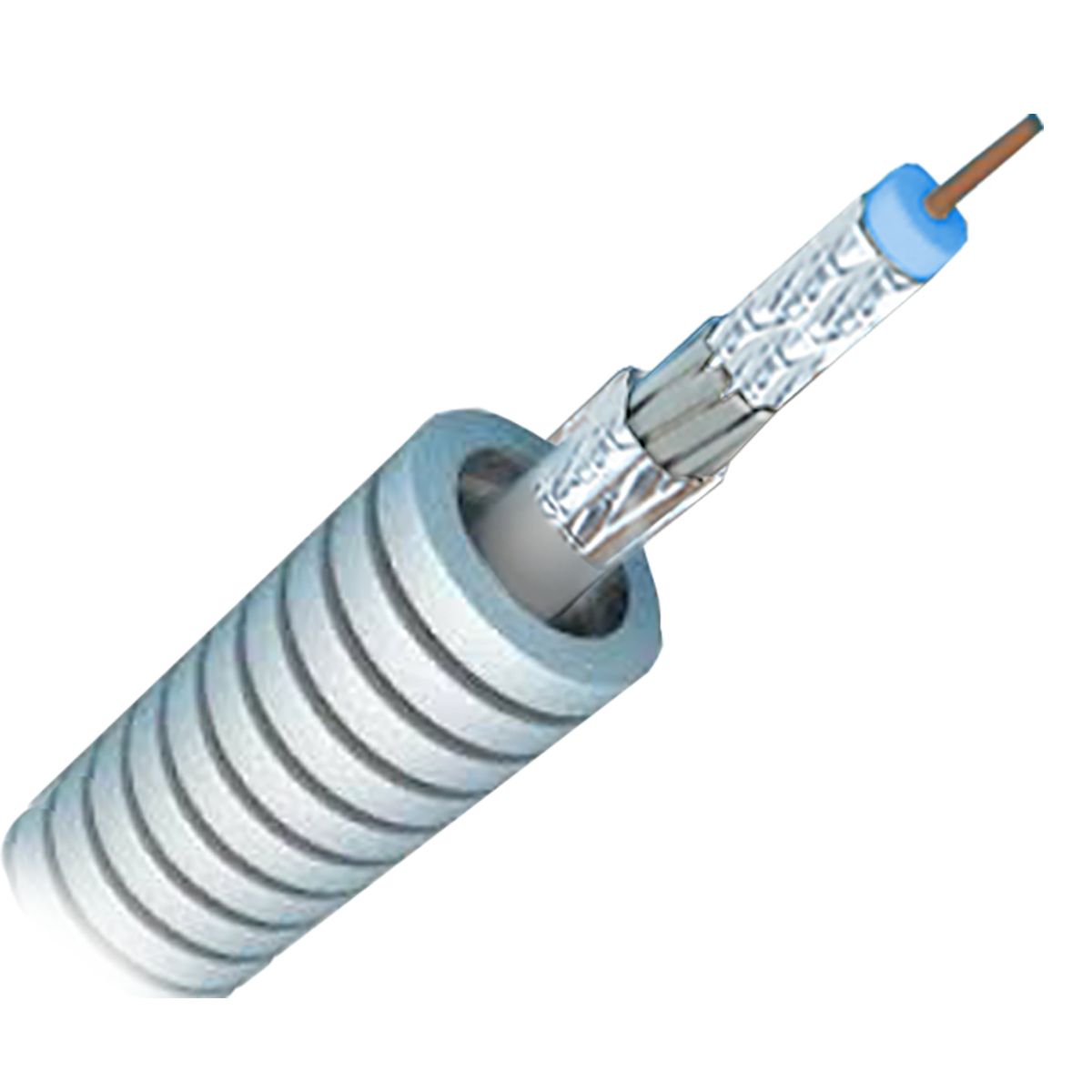 Cable coaxial Hirschmann KOKA TRI 6 B2ca, 100m Blanco