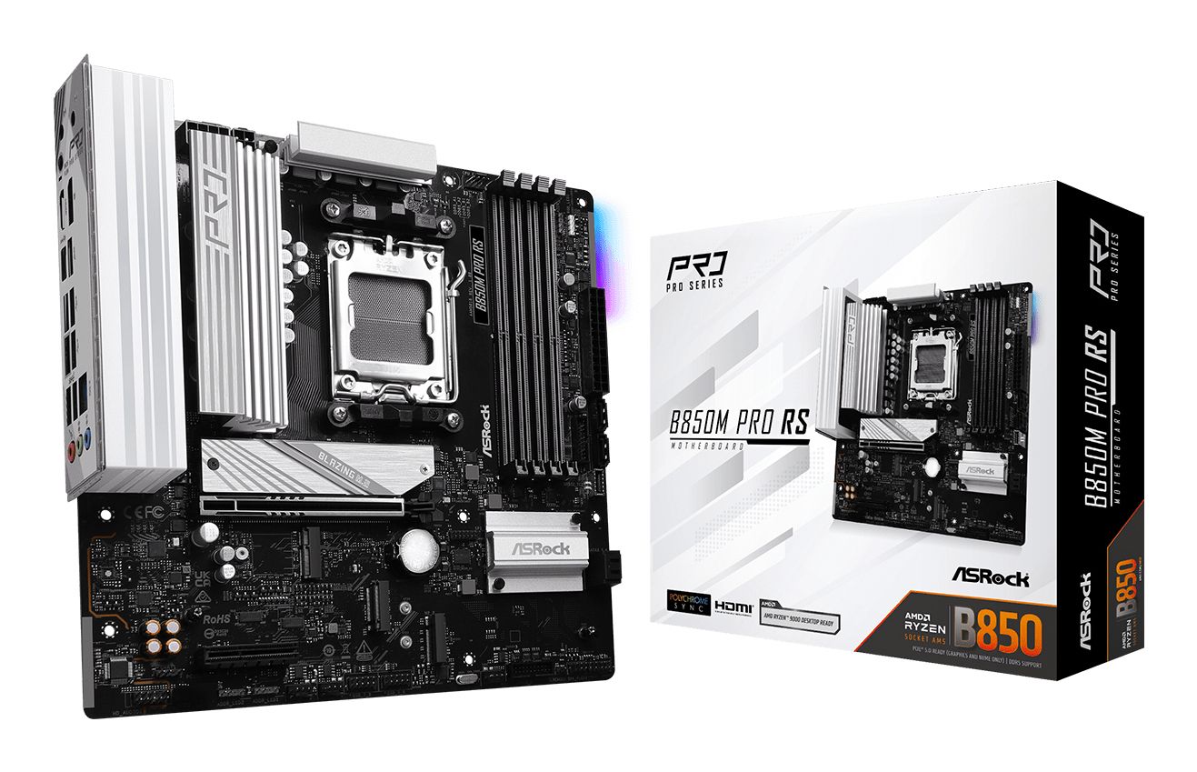 ASRock B850M Pro RS AMD B850 Micro ATX Motherboard