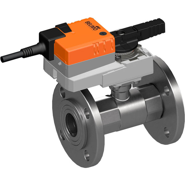 Robinet à boisseau sphérique Belimo DN32 avec actionneur 24VAC/DC, 3 points, 10 Nm, IP54