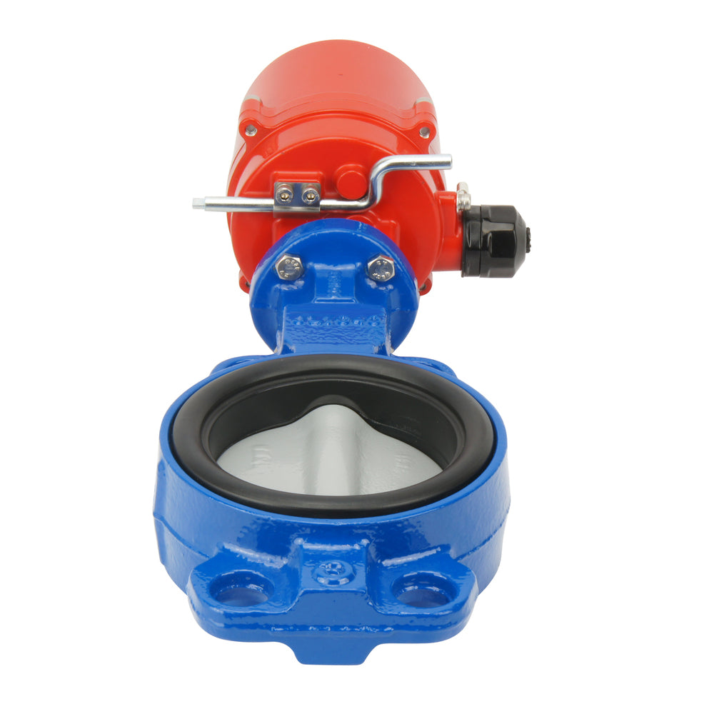 Vanne papillon électrique Tameson DN50 (2 pouces) 24VAC GGG40 - Acier inoxydable - NBR - BFLW