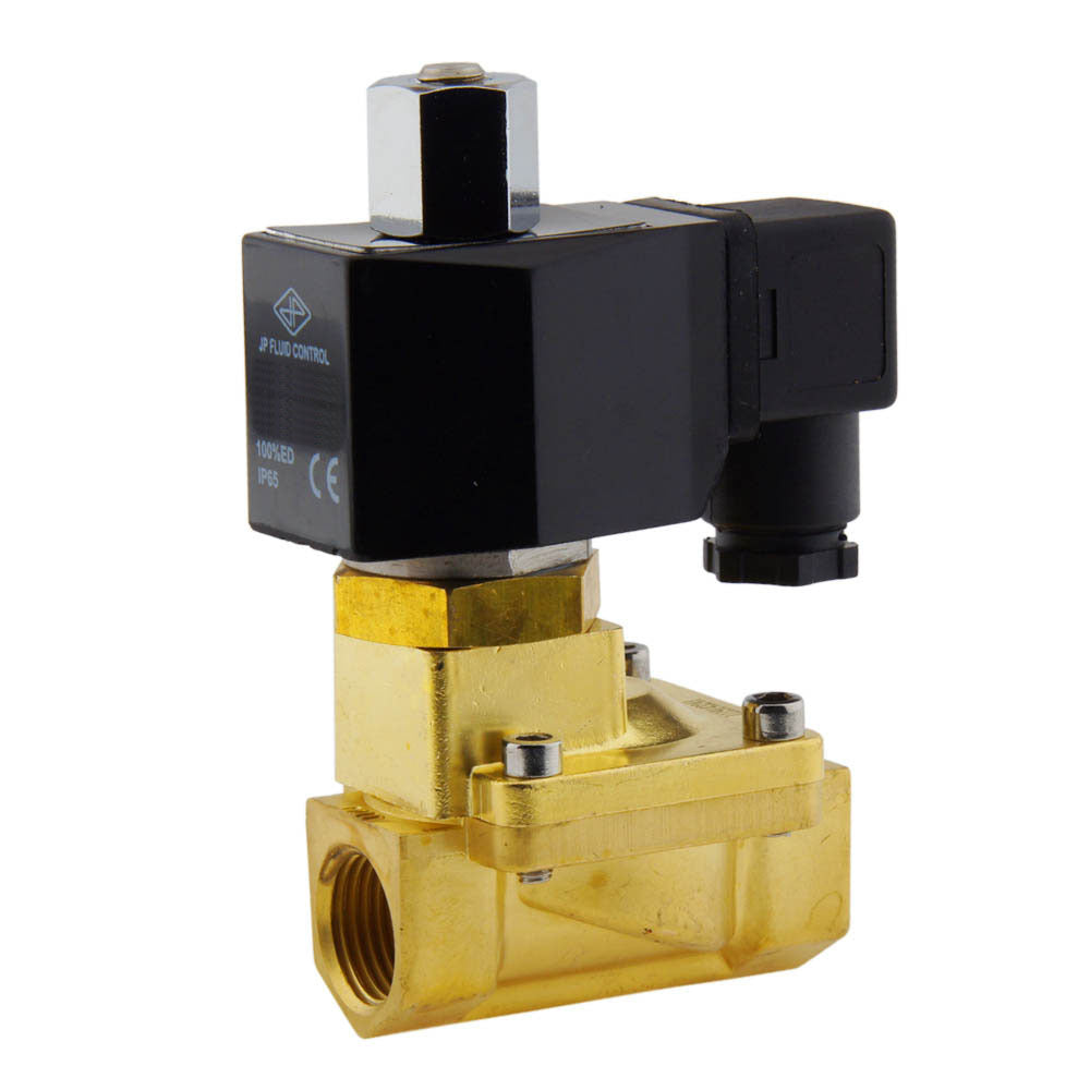 Vanne électrique JP Fluid Control ST-IB 1/2'' NO, joint FKM, 0,5-13 bars, 24 V CC