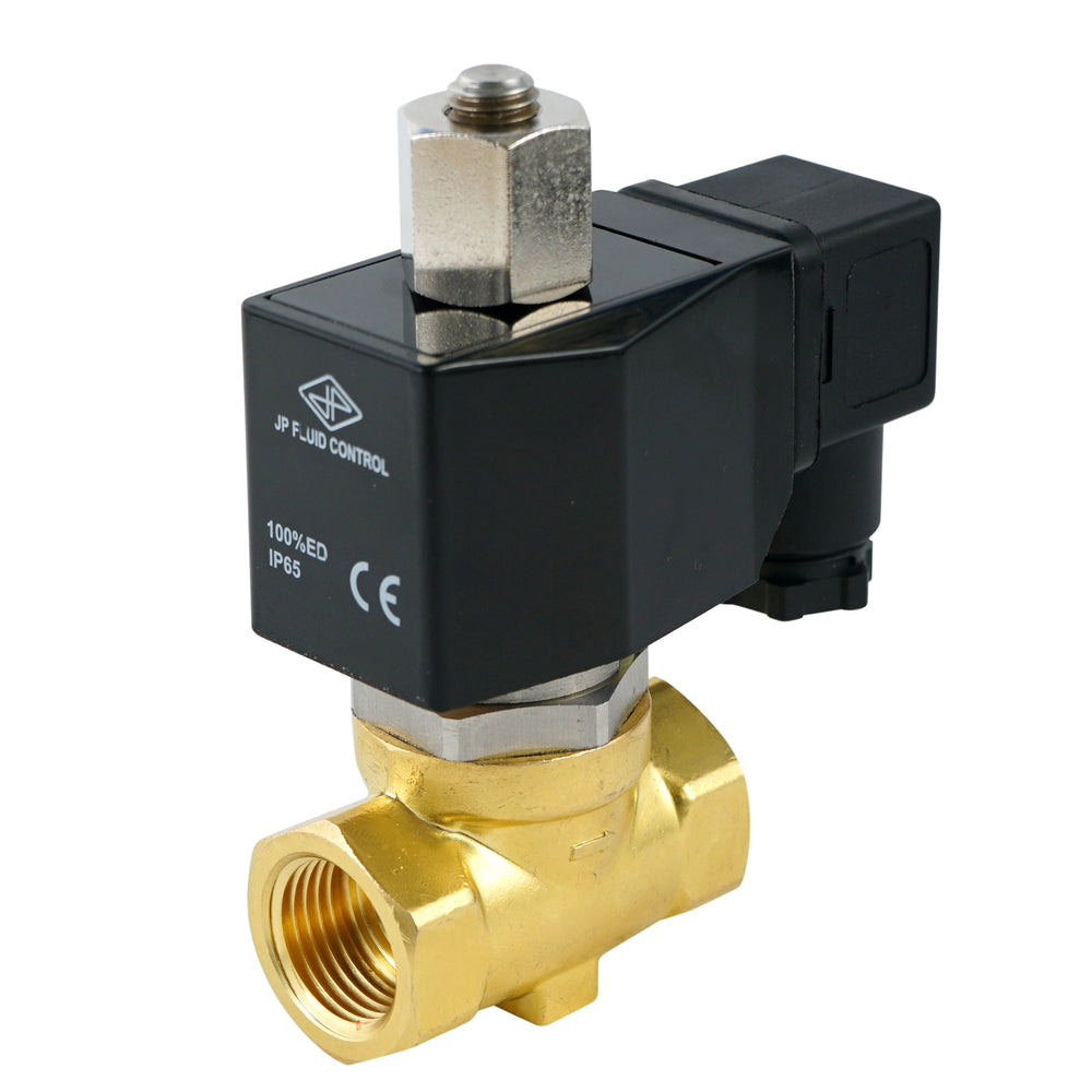Vanne électromagnétique JP Fluid Control ST-SB 1/4'' 24V AC, circuit ouvert, joint EPDM, 0-16 bar
