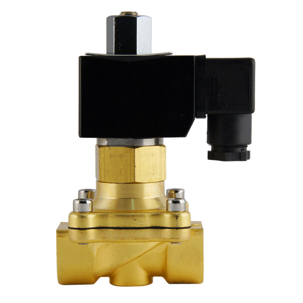 Vanne électromécanique JP Fluid Control à 2 voies, filetage G 1/2'', joint FKM, 0-5 bars, 24V AC