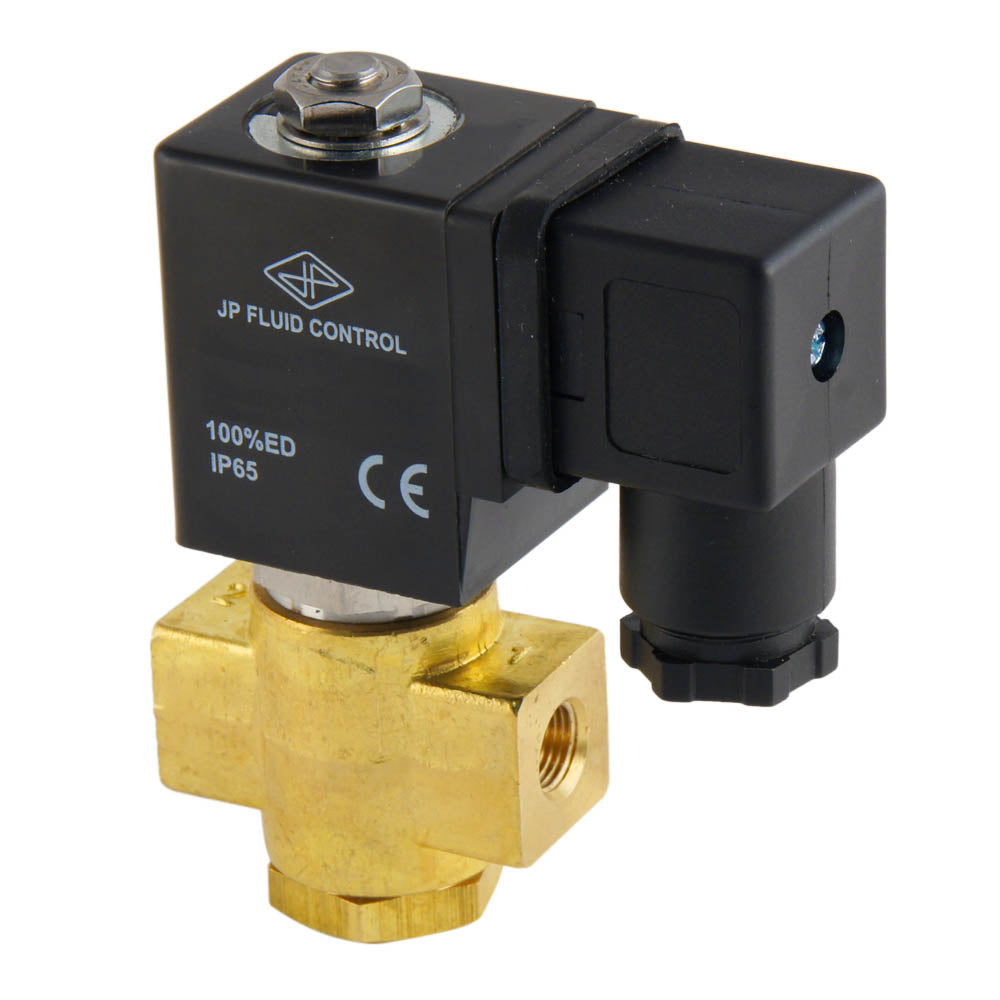 JP Fluid Control ST-DB 1/8'' 2-Way Electric Valve, EPDM Seal, 0-12 bar, 120V AC