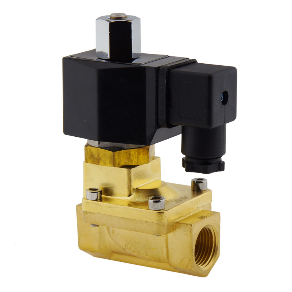 JP Fluid Control ST-IB 1/2'' NO Valve, Brass, FKM, 0.5-13 bar, 12V DC