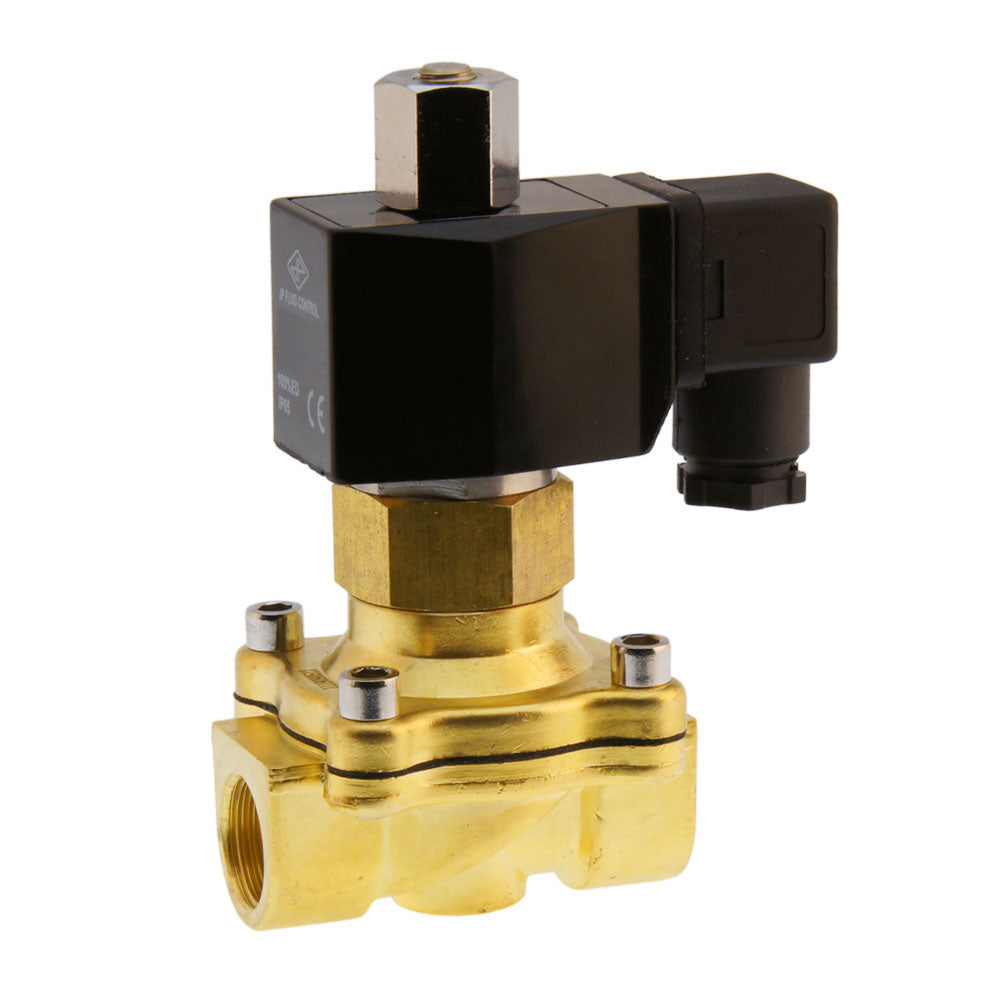 Vanne électromagnétique JP Fluid Control à 2 voies, filetage G 3/8'', joint EPDM, 0-5 bars, 380 V CA
