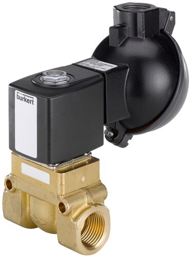 Burkert 2/2 Way Electrovanne, G1'' PTFE, 1-25 bar/15-363 psi, 230VAC/DC, ATEX 5404