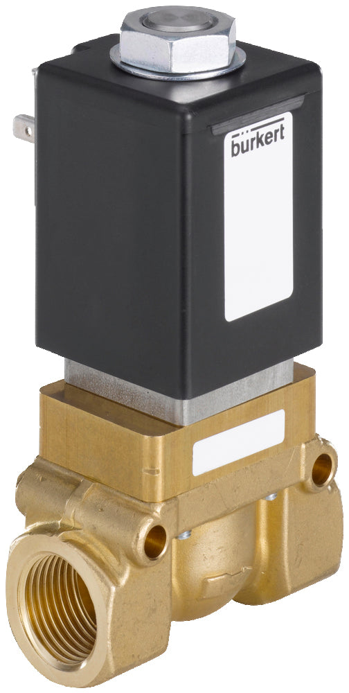 Burkert 2/2 Way Electrovalve, G1/2'' Thread, 24V DC, PTFE Seal, Max Temp 60°C, Pressure Range 1-30 bar