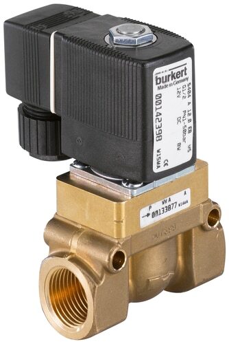 Burkert 2/2-Way Electrovanne, NPT 1'' Thread, 230VAC, 5404, PTFE Seal, 1-20bar/15-290psi