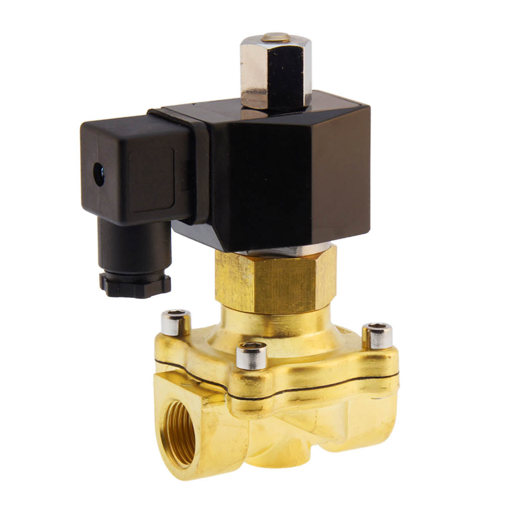Vanne électronique à 2 voies JP Fluid Control (modèle DF-SB) avec filetage G 3/8 pouce et bobine 380 V AC