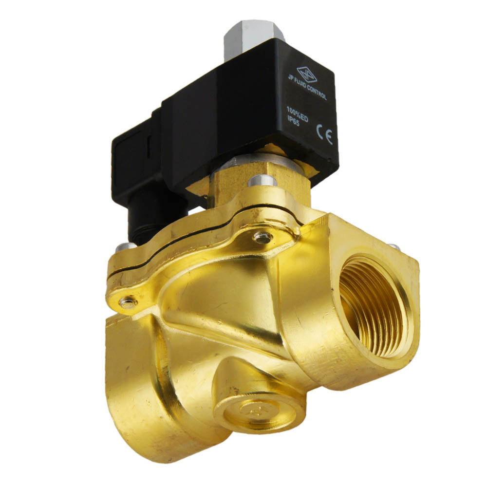 JP Fluid Control DF-SB 1'' NO Electrovalve, Brass, EPDM Seal, 0-5bar, 380V AC