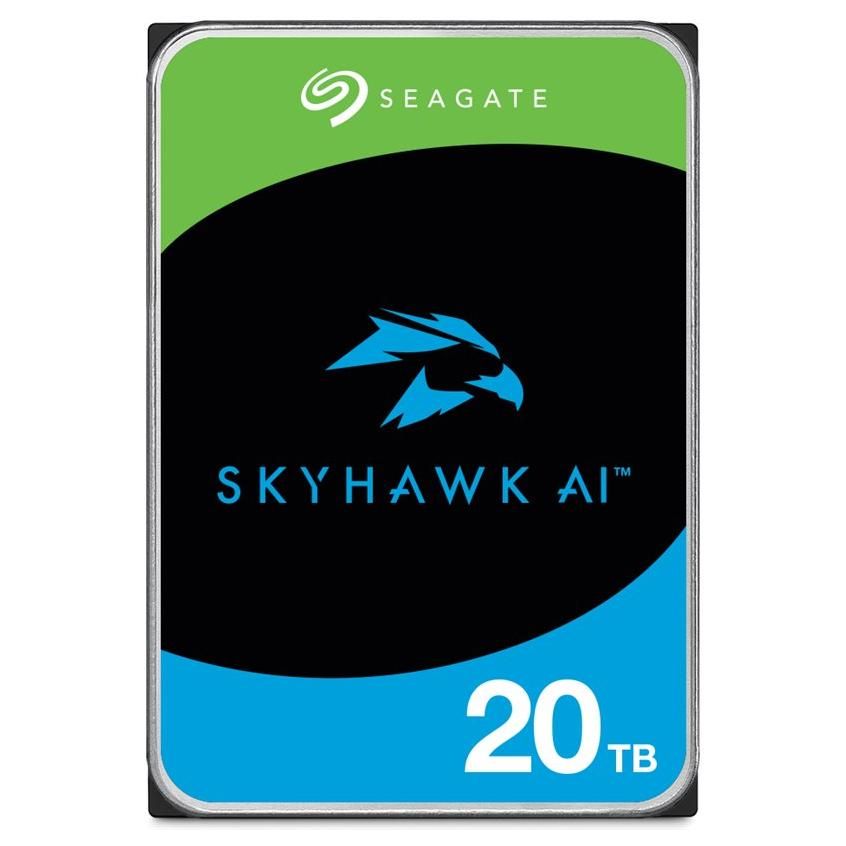Seagate SkyHawk AI 20TB Internal Hard Drive - 3.5" SATA 6Gb/s with 512MB Buffer and 3-Year Seagate Rescue Data Recovery