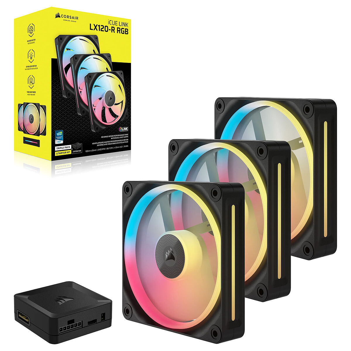 Corsair iCUE LINK LX120-R RGB (Noir)