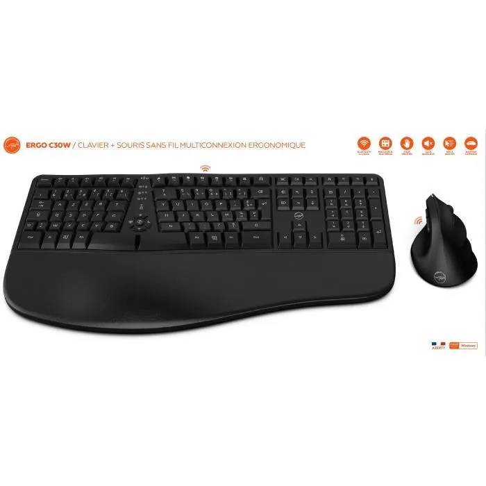 Kit de teclado y ratón inalámbrico Mobility Lab ERGO C30W