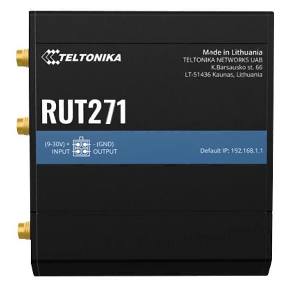 Teltonika RUT271 - Wireless Router - Mesh - 2-Port WWAN Switch - 5G, LTE - 4G, 5G - DIN Rail Mounting, Wall Mounting, Surface Mounting