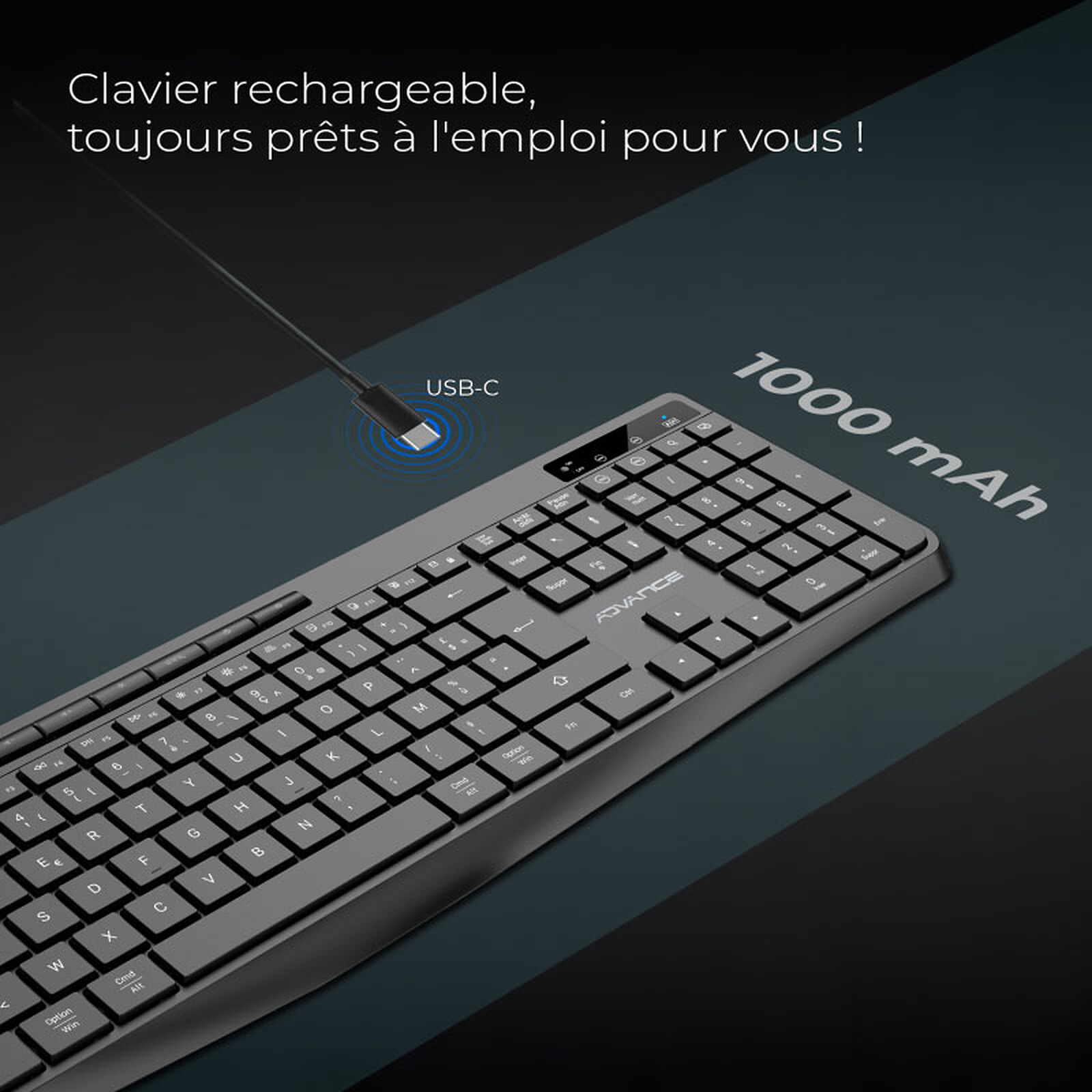 Advance R-Type Series Wireless Keyboard Black
