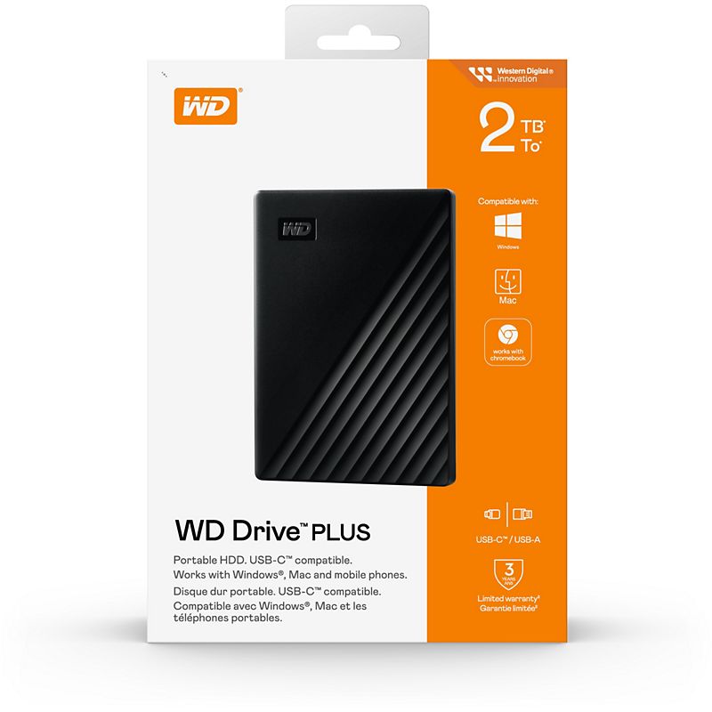 Western Digital Drive PLUS 2TB External Hard Drive