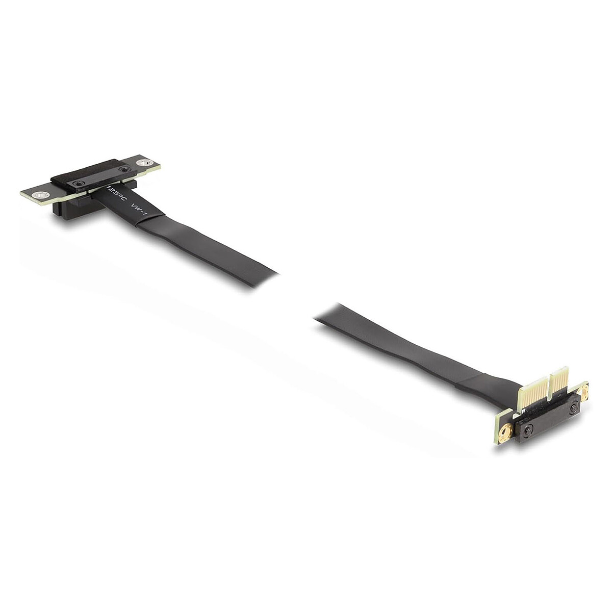 DeLock Riser Card PCIe x1 port courbé à 90° et slot courbé à 90° avec câble 60 cm