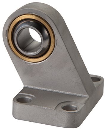 Accesorio de montaje esférico masculino de Tameson con ángulo recto, 40 mm, acero inoxidable 316 (1.4401), ISO 15552 y 21287