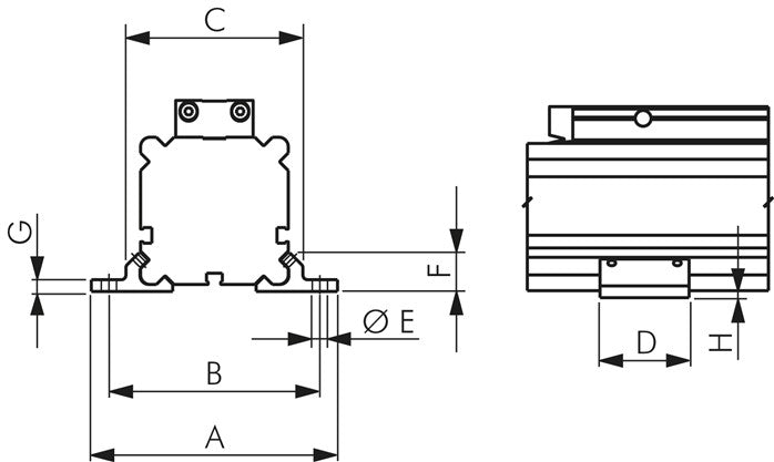Tameson Central Mount for 32mm Stem-less Cylinders