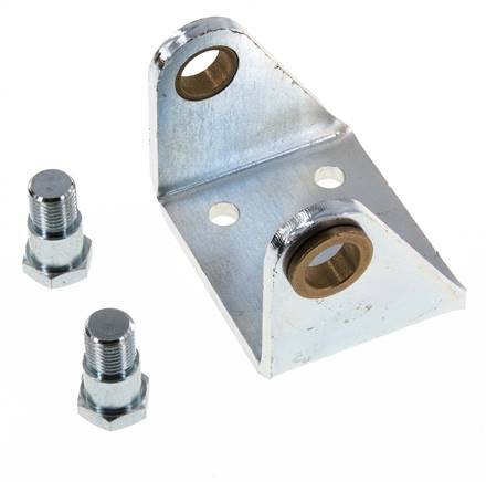 Tameson Pivoting Mount for 63mm Round Cylinder, Galvanized Steel
