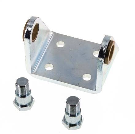 Tameson Pivoting Mount for 63mm Round Cylinder, Galvanized Steel