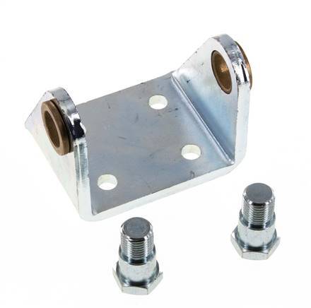 Tameson Pivoting Mount for 63mm Round Cylinder, Galvanized Steel