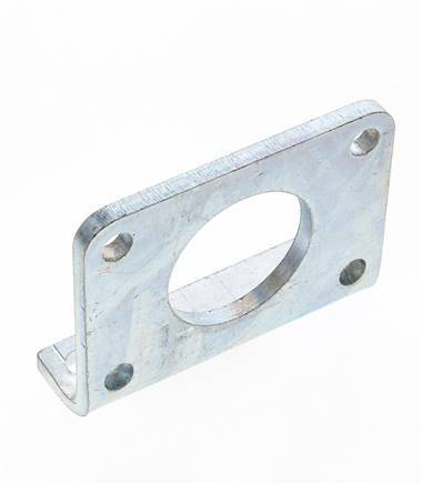 Pie de sujeción redondo de acero galvanizado Tameson 63 mm