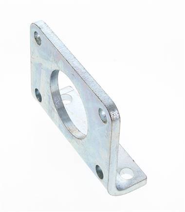 Pie de sujeción redondo de acero galvanizado Tameson 63 mm