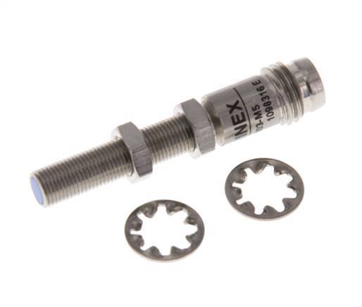 Tameson Inductive Proximity Sensor M5x0.5, 0.8mm Switch Distance, 3-Pin M8 Connector