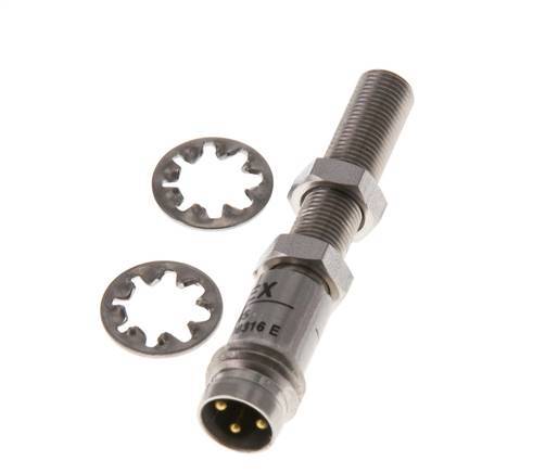 Tameson Inductive Proximity Sensor M5x0.5, 0.8mm Switch Distance, 3-Pin M8 Connector