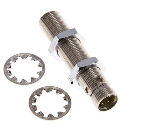Tameson Inductive Proximity Sensor M12x1, 2mm Switch Distance, 4-Pin M12 Connector