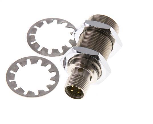 Tameson Inductive Proximity Sensor, 5mm Range, M18x1, 4-Pin M12 Connector