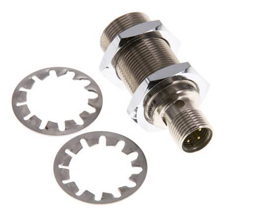 Tameson Inductive Proximity Sensor, 5mm Range, M18x1, 4-Pin M12 Connector