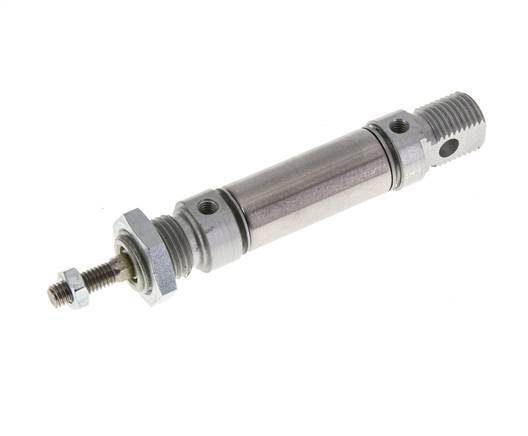 Airtec ISO 6432 Double-Acting Round Pneumatic Cylinder, 16mm Bore x 10mm Stroke, Magnetic Piston