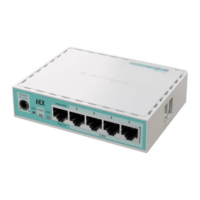 MikroTik hEX Router - 5 Gigabit Ports - 512MB RAM - 1Gbps Speed
