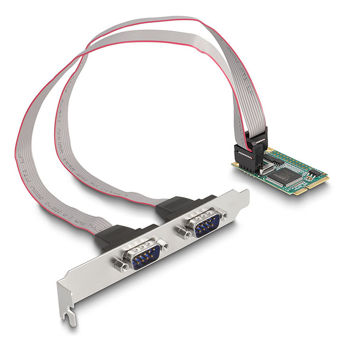 DeLock Carte Contrôleur Mini PCI-Express vers 2 ports RS-232 D-Sub