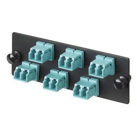 Panduit LC Optical Fiber Adapter, 1 Piece, Black, Blue