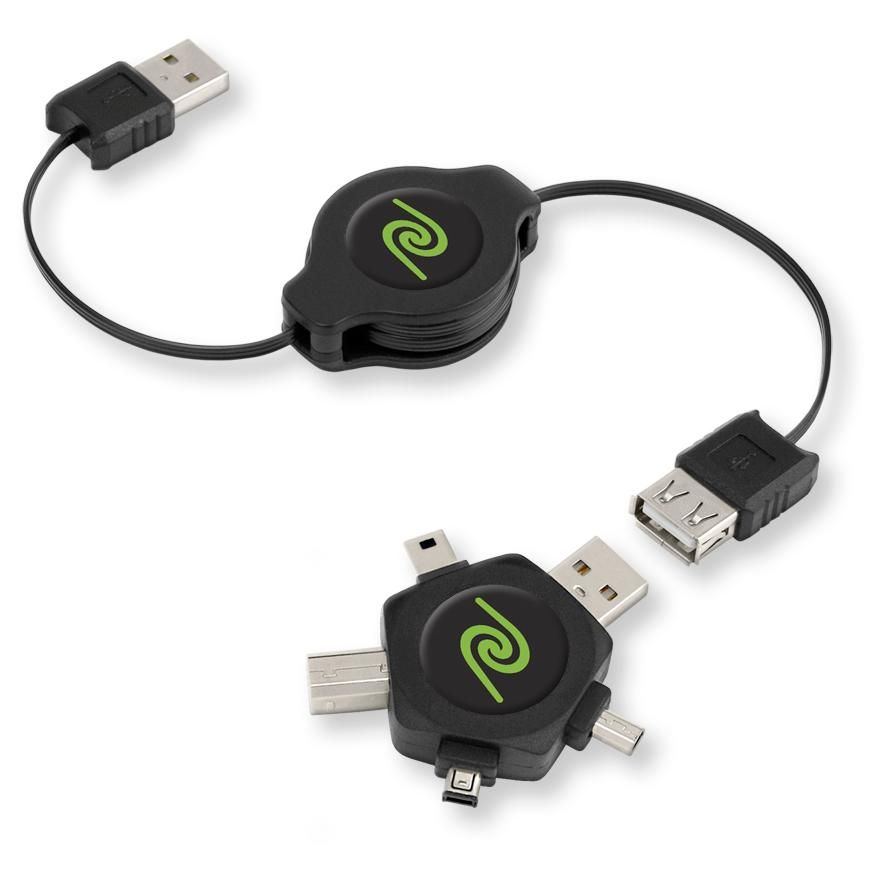 Cable USB Retrak EUCABLESTAR 1m USB 2.0 - Negro