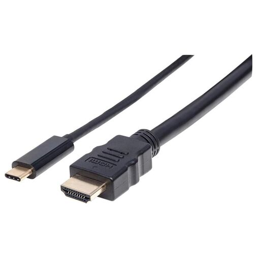Câble vidéo Manhattan USB Type-C vers HDMI, 2 m, Noir