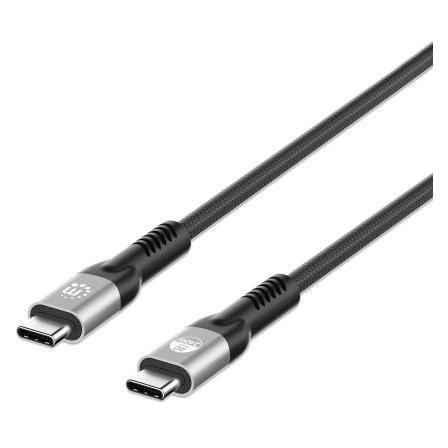 Manhattan USB-C Cable 1m, USB4 Gen 3x2, Black